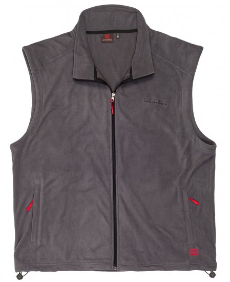 Adamo Montreal Fleece Vest Grey - Sportbekleidung & outdoor - Sportbekleidung in große größen für herren