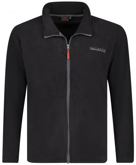 Adamo Tampa Fleece Jacket Black TALL SIZES - HERRENBEKLEIDUNG MT-6XLT - Langgrößen für Herren