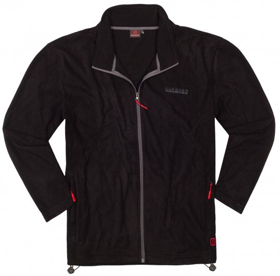 Adamo Toronto Fleece Jacket Black - Sportbekleidung & outdoor - Sportbekleidung in große größen für herren