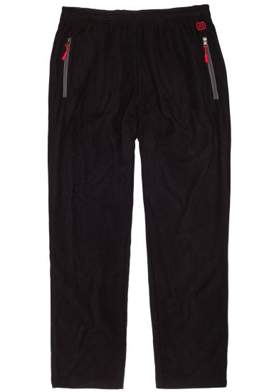 Adamo Ottawa Fleece Pants Black - Sportbekleidung & outdoor - Sportbekleidung in große größen für herren