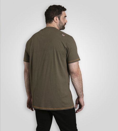 D555 Stockton Gorilla Playing Drums Crew Neck T-Shirt Khaki - Herren-T-Shirts - Herren-T-Shirts in großen Größen
