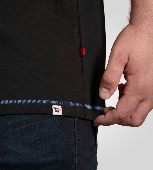 D555 Dewsbury Skeleton on Bike Crew Neck T-Shirt Black - Herren-T-Shirts - Herren-T-Shirts in großen Größen