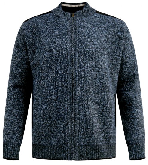 D555 Dereham 1 Strickjacke mit Reißverschluss und Futter Marineblau - Herren-sweater und -hoodies - Herren-Sweater und -Hoodies in großen Größen