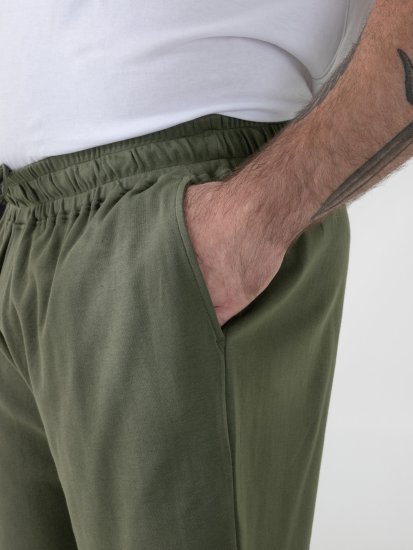D555 Mitchell 1 Stretch Shorts mit Elastischem Bund Khaki - Jogginghosen für herren - Jogginghosen für Herren in großen Größen