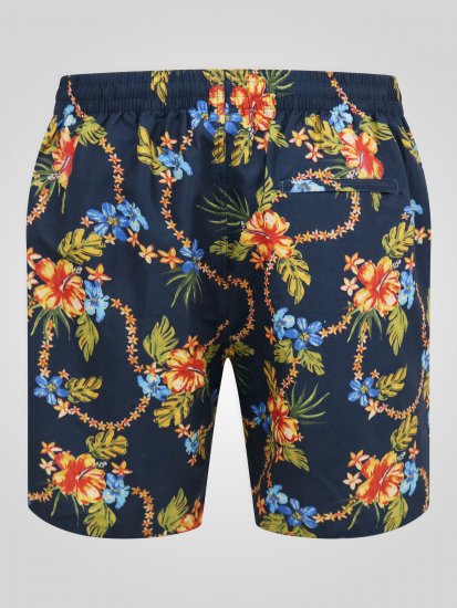 D555 Dawson AO Badeshorts mit Hawaii-Druck Marineblau - Herrenunterwäsche & bademode - Herrenunterwäsche & Bademode in großen Größen