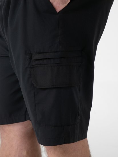 D555 Thomas Stretch Shorts mit Elastischem Bund Schwarz - Herrenshorts - Herrenshorts in großen Größen