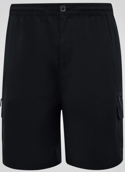 D555 Thomas Stretch Shorts mit Elastischem Bund Schwarz - Herrenshorts - Herrenshorts in großen Größen