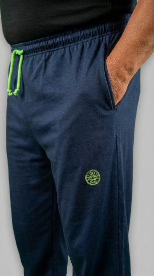 20 Nodi Libeccio Long Leg Sports Pants in Combed Cotton Jersey Navy - Jogginghosen für herren - Jogginghosen für Herren in großen Größen