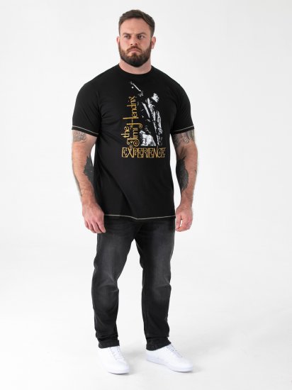 D555 Stokes Official Jimi Hendrix Experience T-shirt mit Druck - Herren-T-Shirts - Herren-T-Shirts in großen Größen