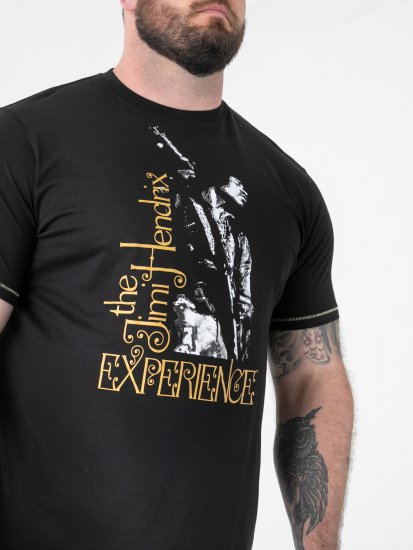 D555 Stokes Official Jimi Hendrix Experience T-shirt mit Druck - Herren-T-Shirts - Herren-T-Shirts in großen Größen