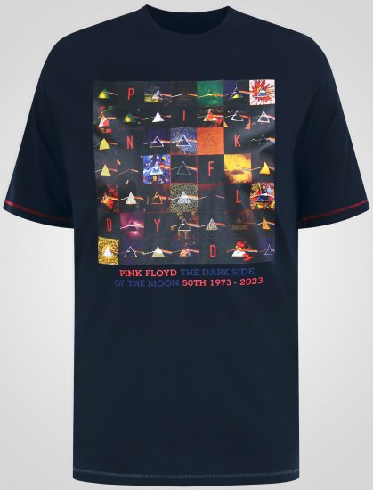 D555 Otto Official Pink Floyd 50th Anniversary T-shirt mit Druck Marineblau - Herren-T-Shirts - Herren-T-Shirts in großen Größen