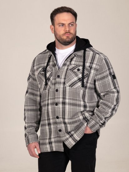 D555 Hayes Overshirt Grau - Herrenhemden - Herrenhemden in großen Größen