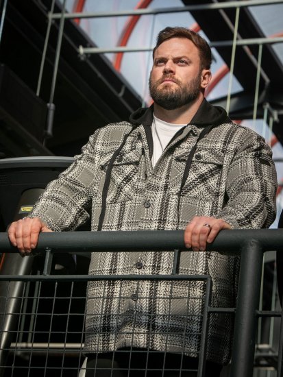 D555 Hayes Overshirt Grau - Herrenhemden - Herrenhemden in großen Größen