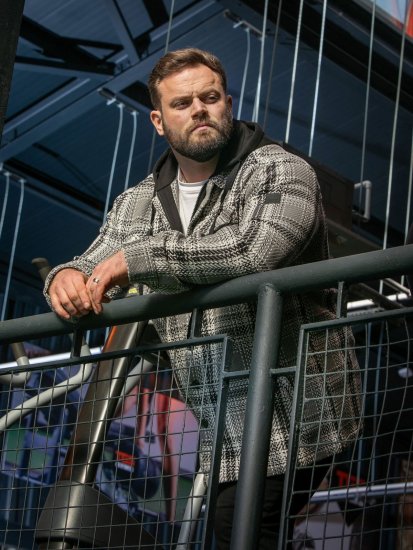 D555 Hayes Overshirt Grau - Herrenhemden - Herrenhemden in großen Größen