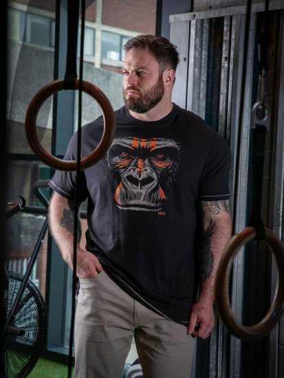D555 Perkins Bedrucktes T-Shirt Schwarz - Herren-T-Shirts - Herren-T-Shirts in großen Größen