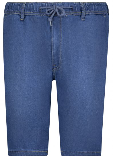 Adamo 199110 Jeansshorts mit elastischem Bund Mittelblau - Herrenshorts - Herrenshorts in großen Größen