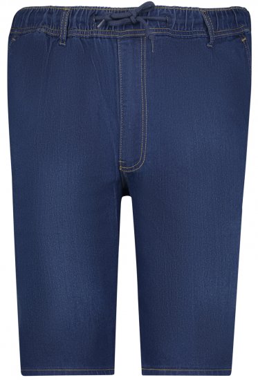 Adamo 199110 Jeansshorts mit elastischem Bund Marineblau - Herrenshorts - Herrenshorts in großen Größen