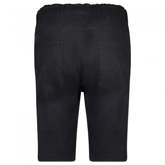 Adamo 199110 Jeansshorts mit elastischem Bund Schwarz - Herrenshorts - Herrenshorts in großen Größen