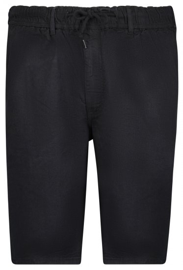 Adamo 199110 Jeansshorts mit elastischem Bund Schwarz - Herrenshorts - Herrenshorts in großen Größen