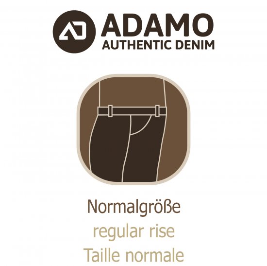 Adamo 5-Pocket Regular Rise Jeans Medium Blue - Herren-jeans & -hosen - Herren-Jeans & -Hosen in großen Größen