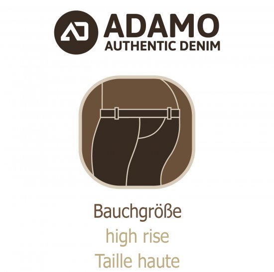 Adamo 5-Pocket High Rise Jeans Medium Blue - Herren-jeans & -hosen - Herren-Jeans & -Hosen in großen Größen
