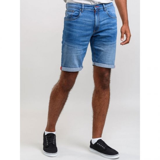 D555 Griffin Denim Shorts Stonewash - Herrenshorts - Herrenshorts in großen Größen