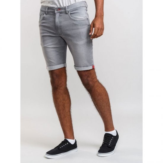 D555 Griffin Denim Shorts Grey - Herrenshorts - Herrenshorts in großen Größen