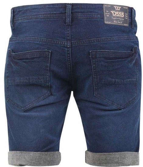 D555 BRENTWOOD Dark Blue Denim Shorts - Herrenshorts - Herrenshorts in großen Größen