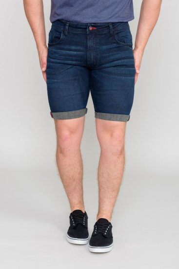 D555 BRENTWOOD Dark Blue Denim Shorts - Herrenshorts - Herrenshorts in großen Größen