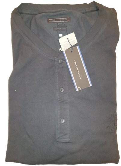 Tommy Hilfiger Long Sleeve Henly Black - Motleys verrückter April-Sale - 