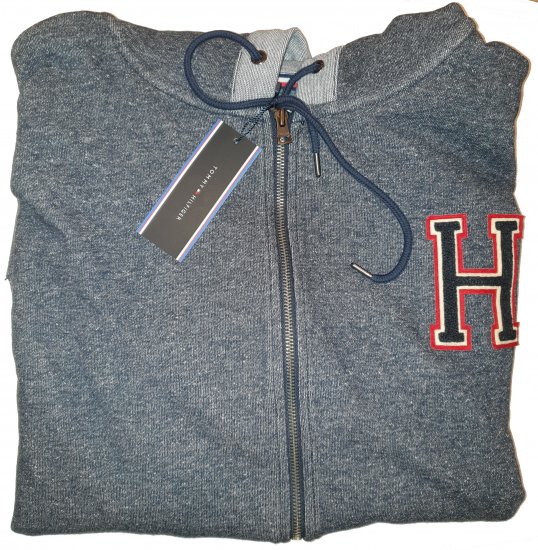 Tommy Hilfiger Axel Zip Thru Hoddie - Motleys verrückter April-Sale - 