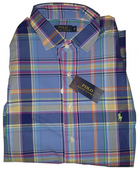 Polo Ralph Lauren Blue Check Shirt - Motleys verrückter April-Sale - 