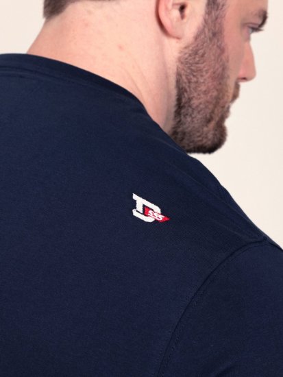 D555 Slater Bedrucktes T-Shirt Navyblau - Herren-T-Shirts - Herren-T-Shirts in großen Größen