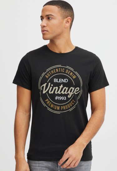 Blend 8411 T-Shirt Black - Herren-T-Shirts - Herren-T-Shirts in großen Größen
