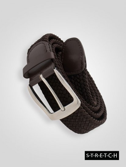 D555 Malcolm Braided Belt Brown - Lange gürtel - Lange Gürtel für Männer
