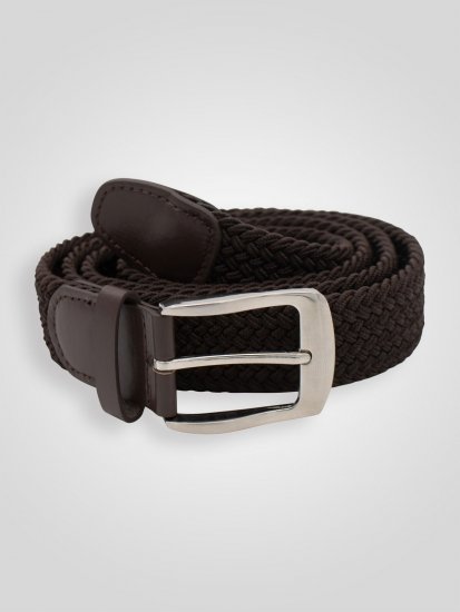 D555 Malcolm Braided Belt Brown - Lange gürtel - Lange Gürtel für Männer