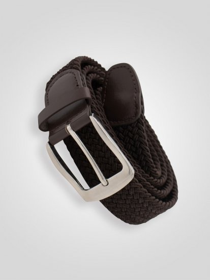 D555 Malcolm Braided Belt Brown - Lange gürtel - Lange Gürtel für Männer