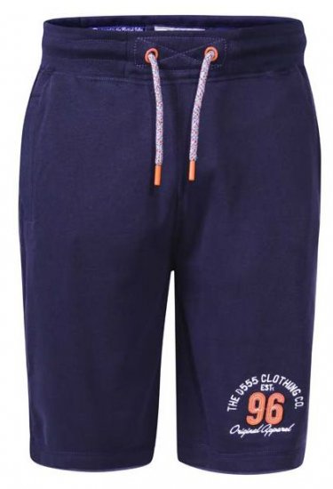 D555 Tompkins 2 Elasticated Waist Shorts Navy - Jogginghosen für herren - Jogginghosen für Herren in großen Größen