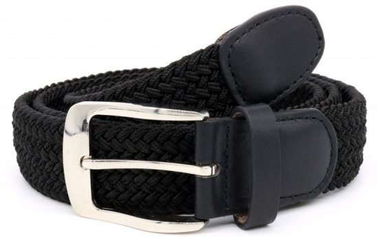 D555 Simon Braided Belt Black - Lange gürtel - Lange Gürtel für Männer