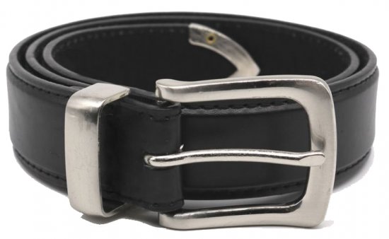 D555 Joeseph Ledergürtel Schwarz, 3,5cm - Lange gürtel - Lange Gürtel für Männer