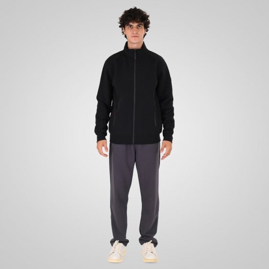 Double Outfitters MTOP-1158 Sweatjacke mit Reißverschluss Schwarz - Herren-sweater und -hoodies - Herren-Sweater und -Hoodies in großen Größen