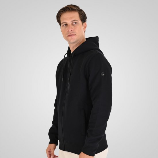 Double Outfitters MTOP-1160 Kapuzenjacke mit Reißverschluss Schwarz - Herren-sweater und -hoodies - Herren-Sweater und -Hoodies in großen Größen