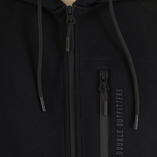 Double Outfitters MTOP-1160 Kapuzenjacke mit Reißverschluss Schwarz - Herren-sweater und -hoodies - Herren-Sweater und -Hoodies in großen Größen