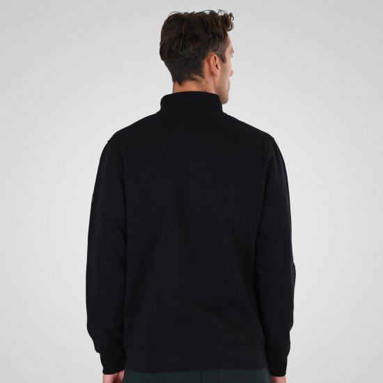 Double Outfitters MTOP-1163 Sweatshirt mit halbem Reißverschluss Schwarz - Herren-sweater und -hoodies - Herren-Sweater und -Hoodies in großen Größen