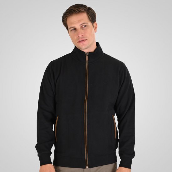 Double Outfitters SEL-1168 Sweatjacke mit Reißverschluss Schwarz - Herren-sweater und -hoodies - Herren-Sweater und -Hoodies in großen Größen