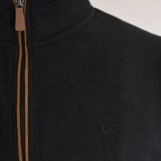 Double Outfitters SEL-1168 Sweatjacke mit Reißverschluss Schwarz - Herren-sweater und -hoodies - Herren-Sweater und -Hoodies in großen Größen