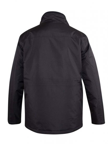 D555 Fargo Five Pocket Jacket With Ribbed Neck and Inner Quilting Black - Herren jacken - Herren Jacken in großen Größen