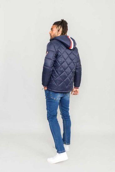 D555 Angus Diamond Quilted Puffer Jacket Navy - Herren jacken - Herren Jacken in großen Größen