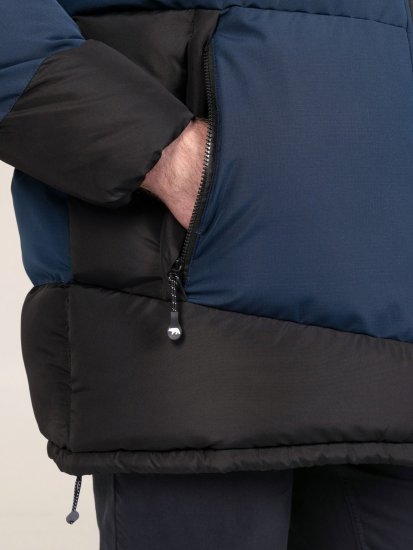 D555 Hank Ripstop Contrast Panelled Padded Hooded Jacket Navyblau - Herren jacken - Herren Jacken in großen Größen