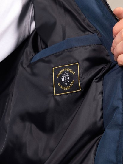D555 Hank Ripstop Contrast Panelled Padded Hooded Jacket Navyblau - Herren jacken - Herren Jacken in großen Größen